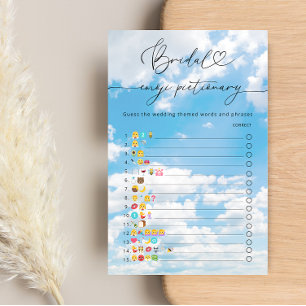 On Cloud 9 Bridal Shower Emoji Pictionary Game