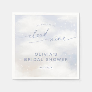 On Cloud 9 Dreamy Clouds Bridal Shower  Napkin