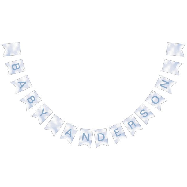 On Cloud 9 Dusty Blue Dreamy Sky Bunting Flags (All)