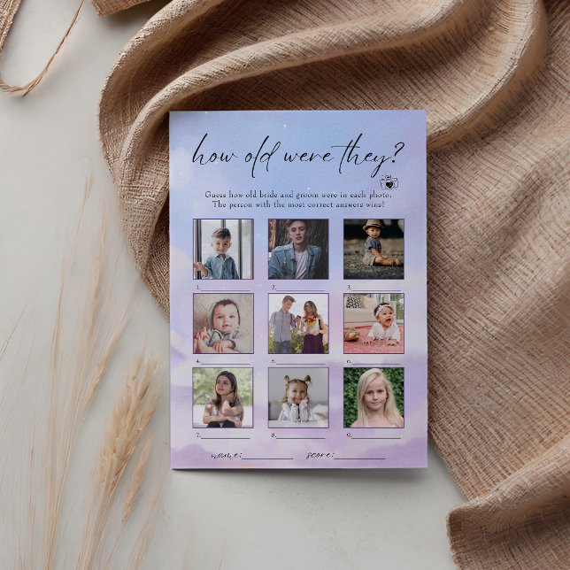 On Cloud 9 How Old Were They Photo Game Card (Creator Uploaded)