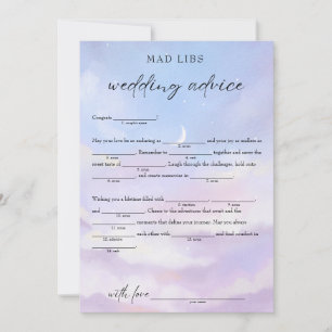 On Cloud 9 Wedding Advice Bridal Libs Game Invitation