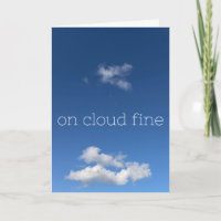 On Cloud Fine Funny Minimalist Blue Sky
