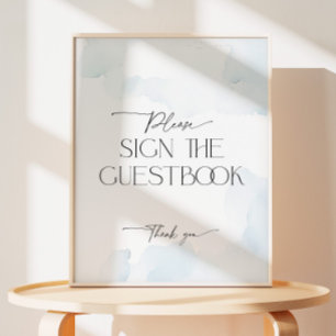 On Cloud Nine Bridal Shower Something Blue  Pedestal Sign