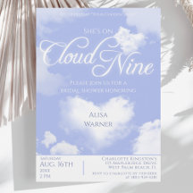 On Cloud Nine Dreamy Heart Clouds Bridal Shower