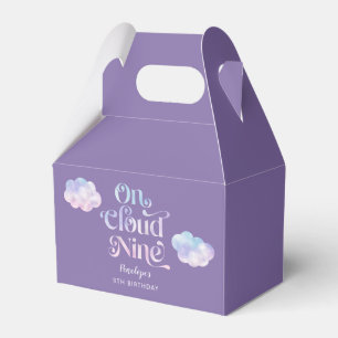 On Cloud Nine Girl 9th Birthday Party Favor Box