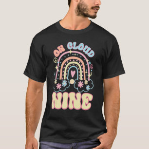 On Cloud Nine Happy 9th Birthday 9 Years Old Flowe T-Shirt