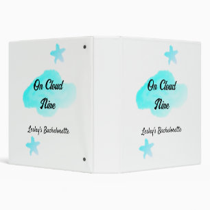 On Cloud nine pastel blue clouds star bachelorett Binder