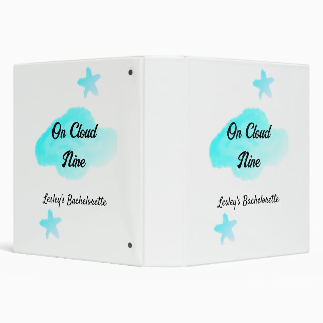 On Cloud nine pastel blue clouds star bachelorett Binder (Background)