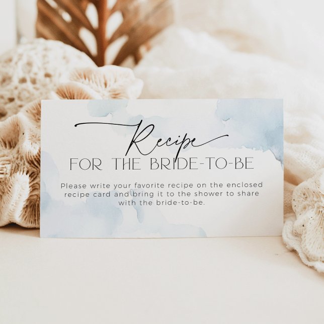 On Cloud Nine Recipe for the Bride-to-be Request Enclosure Card (Creator Uploaded)