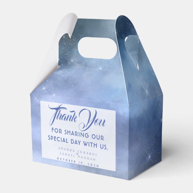 On Cloud Nine Wedding Favor Box (Front Side)