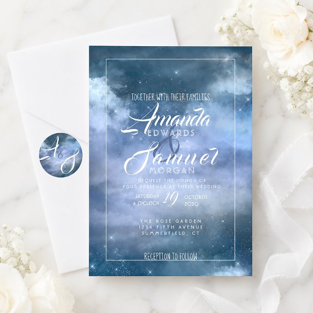 On Cloud Nine Wedding Invitation (Creator Uploaded)