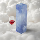 On Cloud Wine Bridal Shower Starry Celestial Wine Box<br><div class="desc">Make your On Cloud Wine bridal shower truly magical with this celestial-themed favour box. Featuring a dreamy starry night sky in deep blue hues, this elegant box is perfect for packaging wine-themed treats, mini bottles, or small gifts. Personalized with the bride’s name in a delicate script, it adds a luxurious...</div>