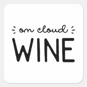 On Cloud Wine Square Sticker