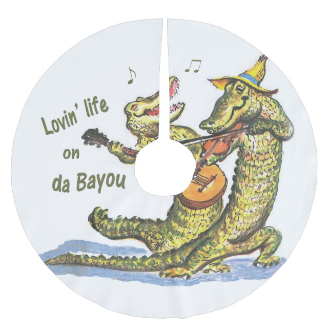 On da Bayou Brushed Polyester Tree Skirt (Front)