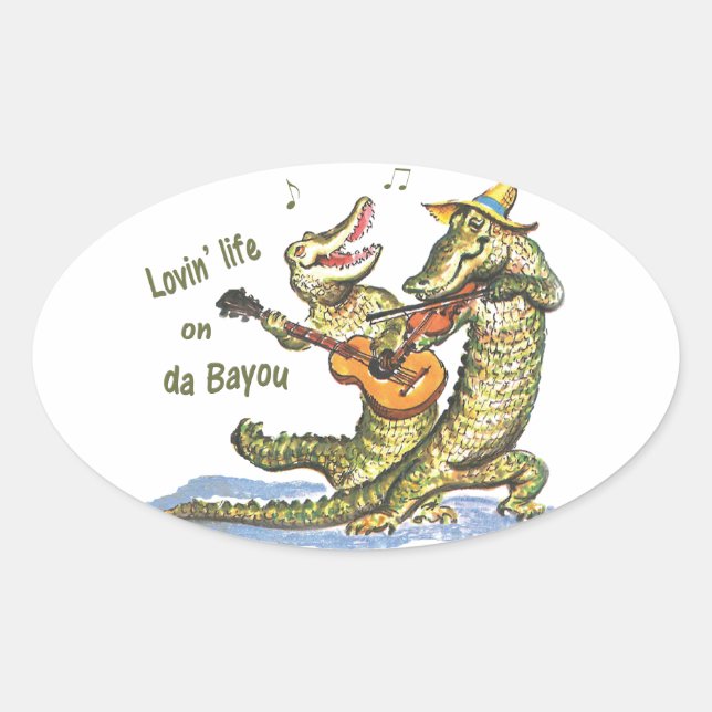 On da Bayou Oval Sticker (Front)