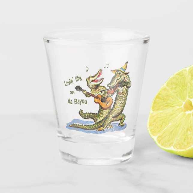 On da Bayou Shot Glass (Front)