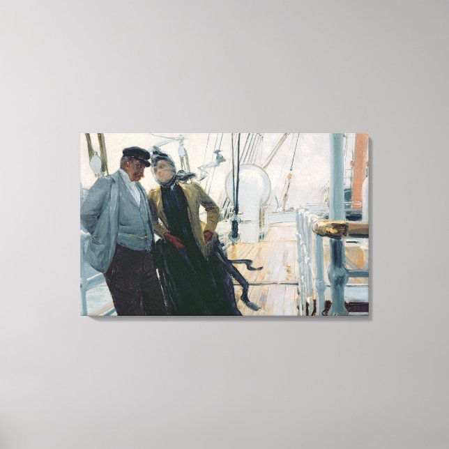 On Deck (oil on canvas) Canvas Print (Front)