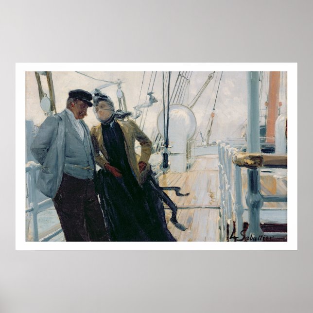 On Deck (oil on canvas) Poster (Front)