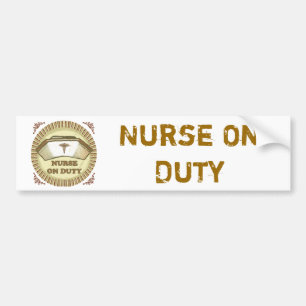 On Duty custom Nurse  bumper sticker