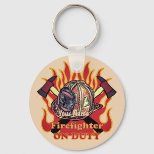 On Duty  Firefighter keychain