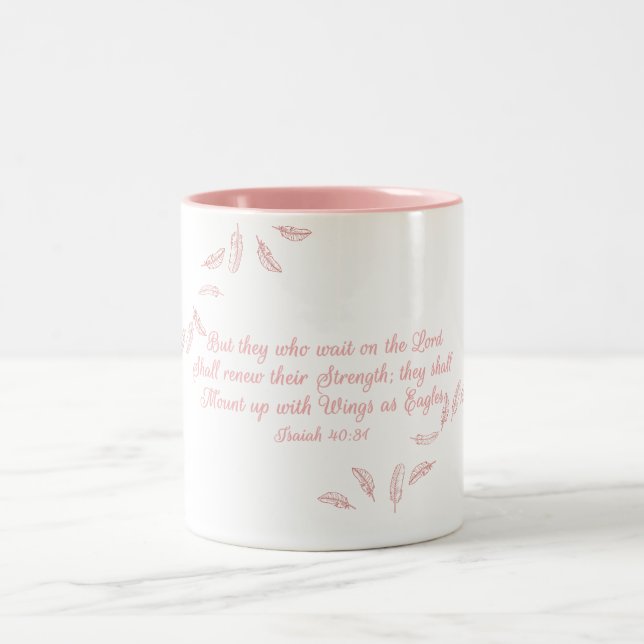 On Eagles Wings Christian Scripture Coffee Mugs (Center)