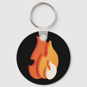 On Fire (3D Flames Icon) Keychain
