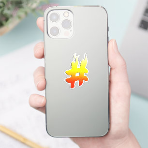 On Fire Hashtag Symbol