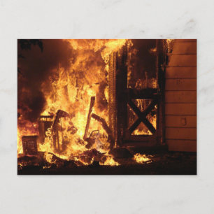 On Fire Postcard