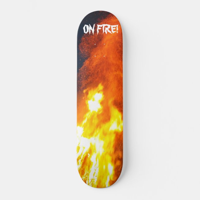 On Fire Skateboard (Front)