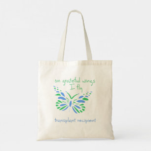 On Grateful Wings I Fly - Transplant Recipient Tote Bag
