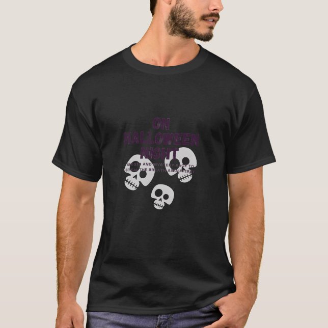 on Halloween night boy T-Shirt (Front)