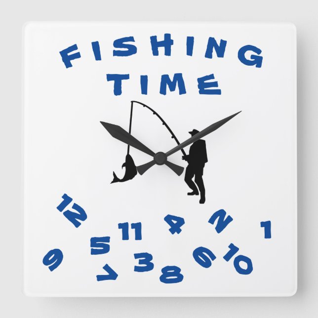"ON ***HEURE DE PÊCHE*** AVEC CETTE HORLOGE AMUSAN (Recto)