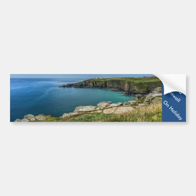 On Holiday in The Lizard Cornwall bumper sticker (Front)