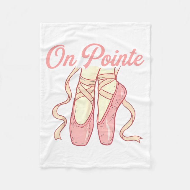 On Inte Ballet Funny Ballerina Pun Dance  Fleece Blanket (Front)