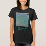 On Lake Attersee by Gustav Klimt, Vintage Fine Art T-Shirt<br><div class="desc">On Lake Attersee (1900) by Gustav Klimt is a vintage Victorian Era Symbolism fine art painting featuring Lake Attersee (aka the Kammersee). Lake Attersee is the largest lake of the Salzkammergut area of Austria. Klimt spent the summer together with Emilie Flöge in Litzlberg on Lake Attersee. About the artist: Gustav...</div>
