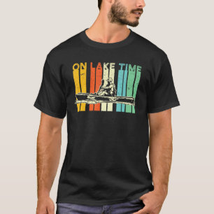 On Lake Time Retro Kayaking Canoeing Vintage Kayak T-Shirt