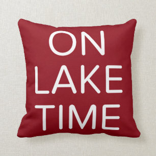 ON LAKE TIME THROW PILLOW