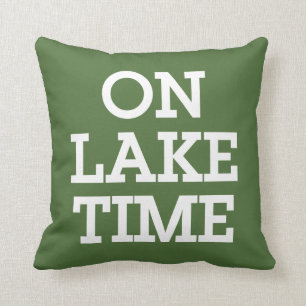 On Lake Time Throw Pillow
