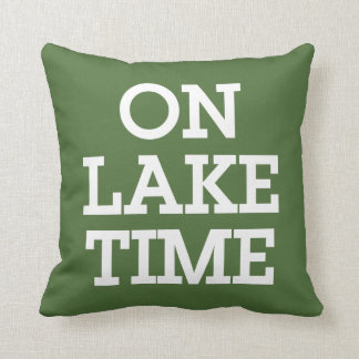 On Lake Time Throw Pillow