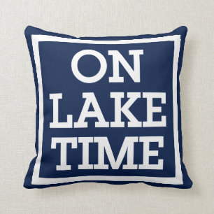On Lake Time Throw Pillow