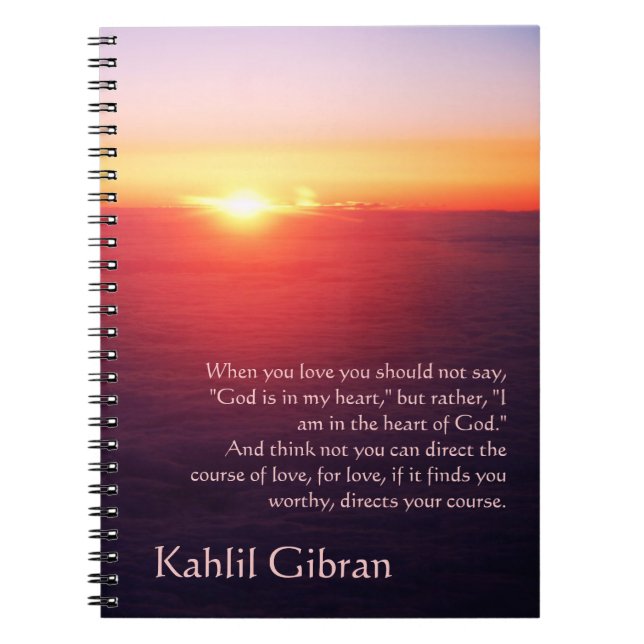 On Love - The Prophet by Kahlil Gibran Notebook (Front)