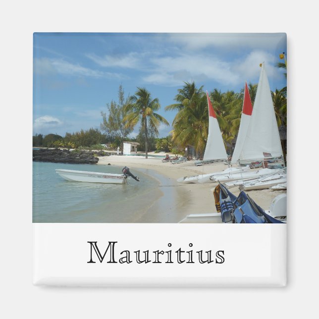 On Mauritius beach Magnet (Front)