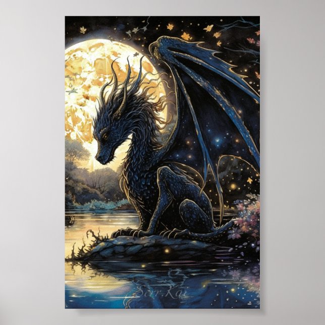 On Moonlit Ledge Print & Downloadable (Front)