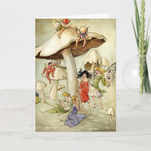 'On Mushroom Hill' Birthday Card (Front)