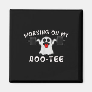On My Boo Tee Halloween Ghost Workout Gym  Magnet