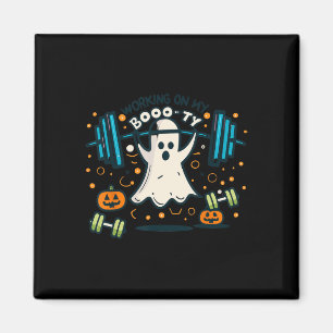 On My Boo-ty Funny Booty Halloween Ghost Workout Magnet