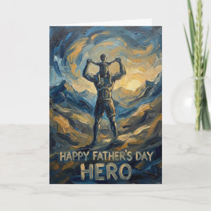 On My Hero's Shoulders Father’s Day Card