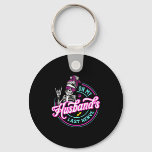 On My Husband's Last Nerve Funny Saying Wife Life  Keychain