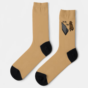 On My Puter Funny Computer Brown Cat Meme Socks