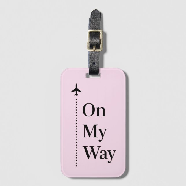 On My Way Luggage Tag (Front Vertical)